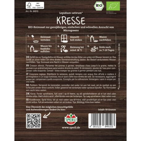Microgreen-Saat 50gr 'Kresse'