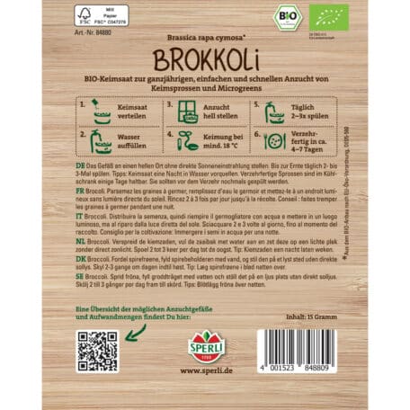Keimsprossen-Saat 15gr 'Brokkoli'