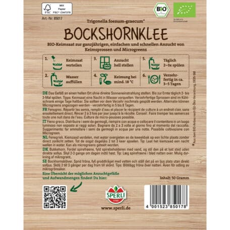 Graine germée 50gr 'fenugrec