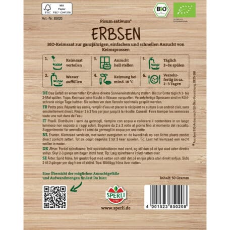 Graines germées 50gr 'Petits pois