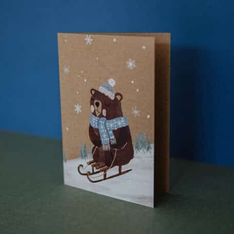 Handgemalte Grusskarten – 5er Set Weihnachten