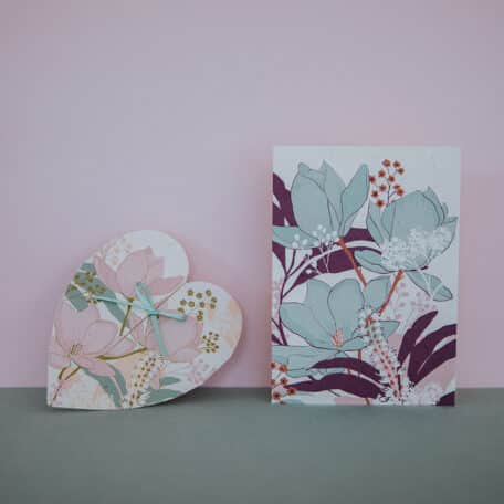 Handgemalte Grusskarten - 3er Set Blumen