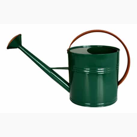 Zink-Giesskanne oval grün + braun, 10 Liter