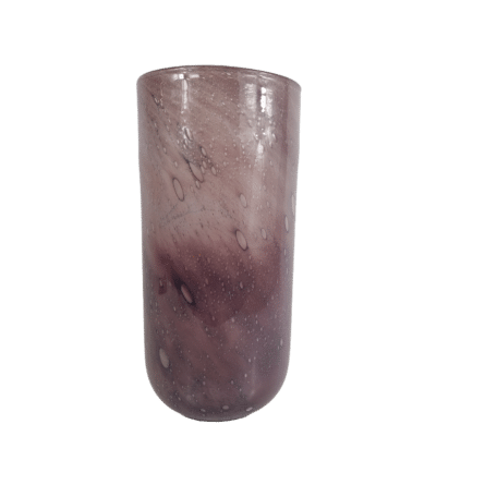 Vase en verre rose grand