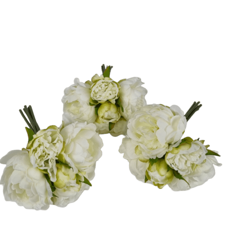 Künstliches Paeonienbouquet weiss