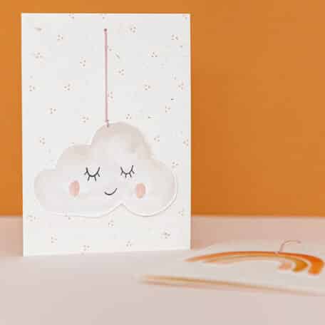 Handgemalte Grusskarten - 3er Set Geburt