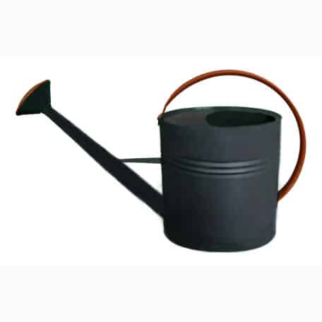 Zink-Giesskanne oval schwarz + braun, 5 Liter