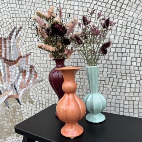 Set de vases et de fleurs séchées 