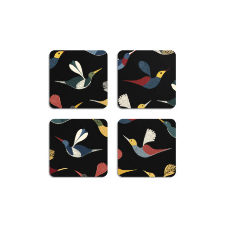 HappyTrays Untersetzer aus Holz 'Ally and Friends', 9x9cm doppelseitig - 4er Set