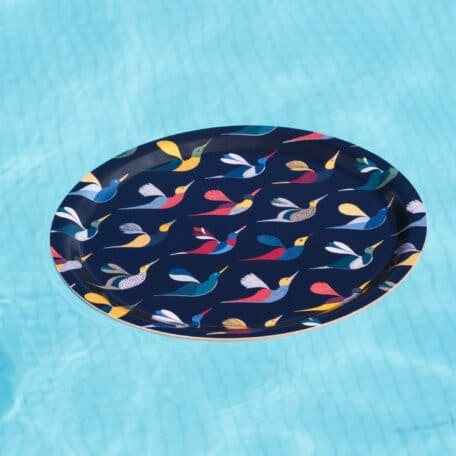 Tablett aus Birkenholz 'Ally and Friends', Ø 39 cm