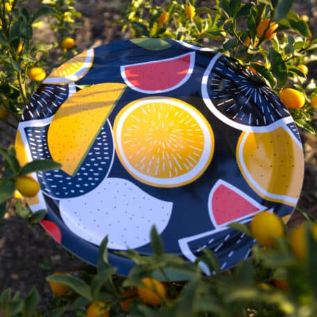 Plateau en bois de bouleau 'Juice of the Day', Ø 39 cm