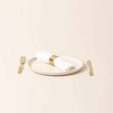 Stoffserviette, Fischgrät, ecrut