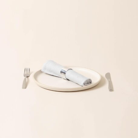 Stoffserviette, Fischgrät, grau