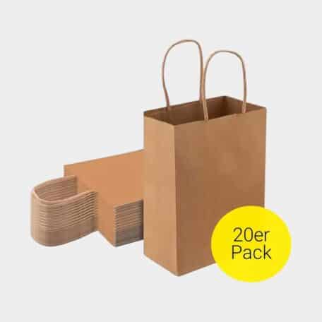Kraftpapier Geschenktasche, (20er-Set)