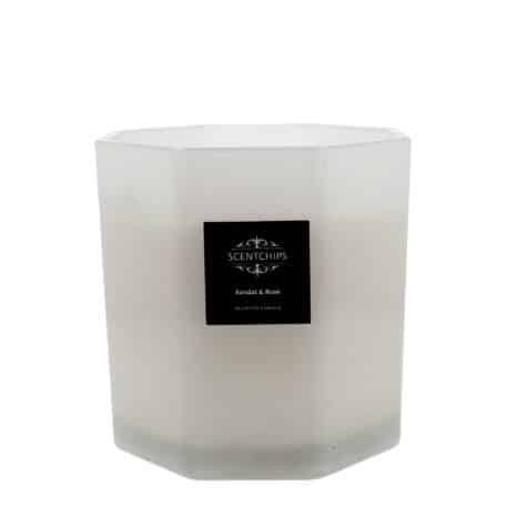 Fragrance Candle Hexagon 2780 gr Sandal & Rose