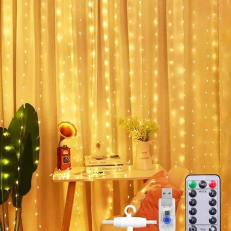 300 LED's Lichterkette Vorhang