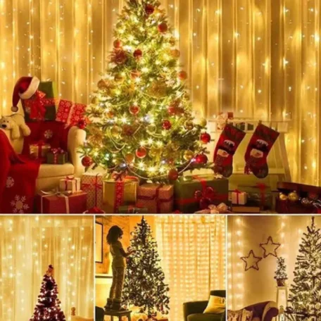 300 LED's Lichterkette Vorhang