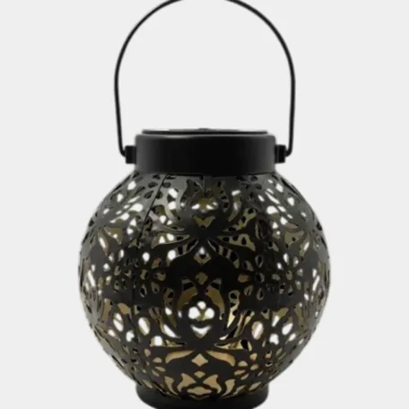 Lampe solaire à LED laiton