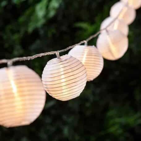 20 LED's Papier Deko Solar Lichterkette