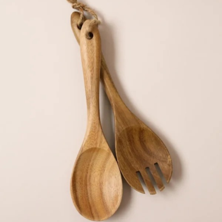 Salatbesteck aus Akazienholz