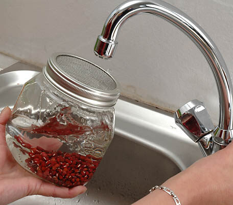 3er Set Sprossenglas 750ml - Schale weiss