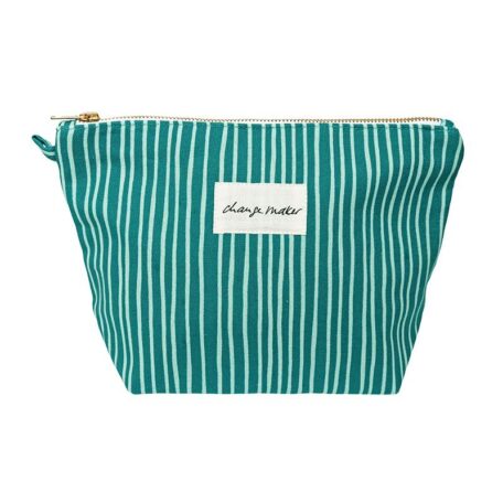 Nécessaire Stripes mittel Petrol/Mint