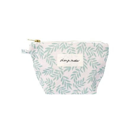 Nécessaire Leaves klein Blassrosa/Mint