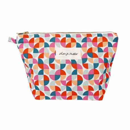 Nécessaire Quadrant mittel Petrol/Orange