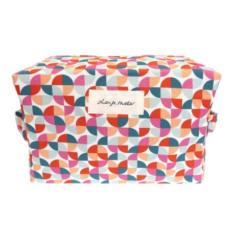 Nécessaire Quadrant gross Petrol/Orange