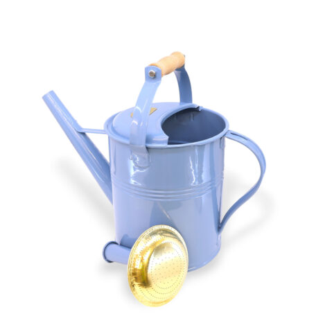 Giesskanne 5l 'Holzgriff' Pastelblau