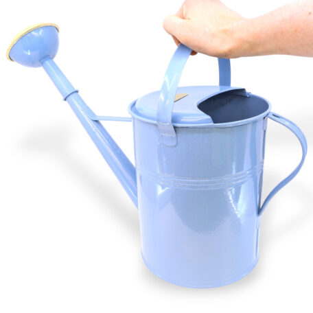 Giesskanne 9l 'Holzgriff' Pastelblau