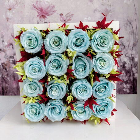 Hellblauer Rosenrahmen