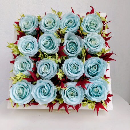 Hellblauer Rosenrahmen