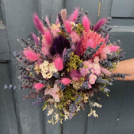 Trockenblumen Strauss Bund Barbie mix 