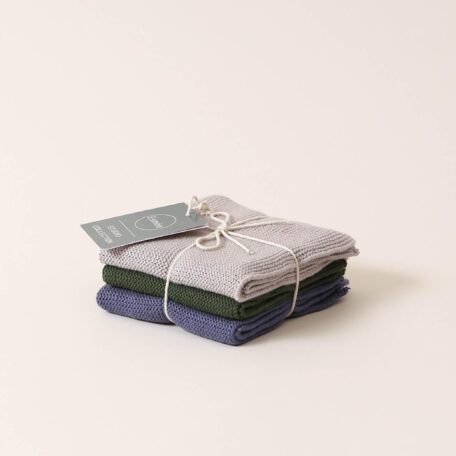 Gestrickte Lappen, 3 Stk, cold