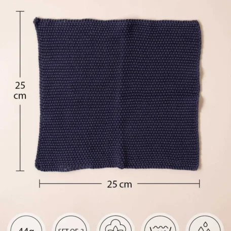 Gestrickte Lappen, 3 Stk, cold