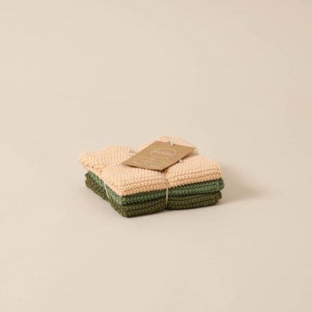 Gestrickte Lappen, 3 Stk., blush