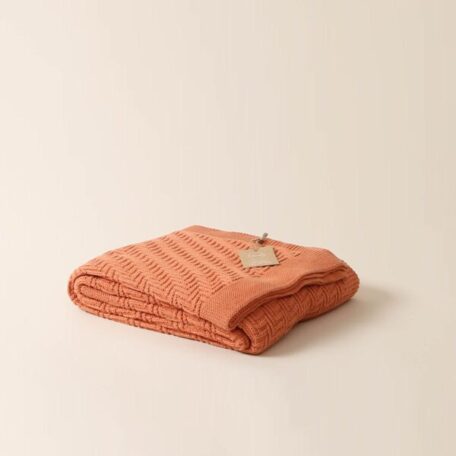 Fischgrät Decke, Blush, 130x170cm