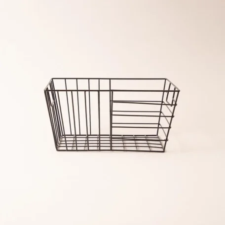 Stapelbarer Wire Korb, matt schwarz, 30 x 22x 15cm