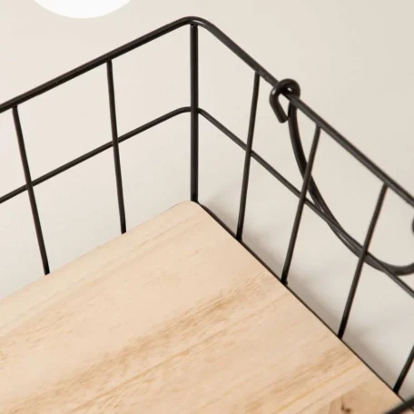 Stapelbarer Wire Korb, matt schwarz, 37x25x10cm