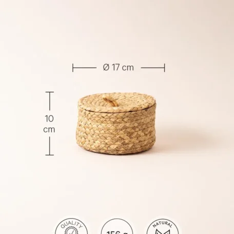 Dunkler Korb mit Deckel, D17cm