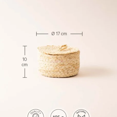 Heller Korb mit Deckel, D17cm