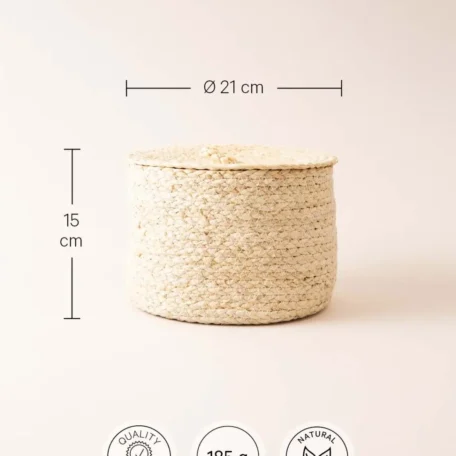 Heller Korb mit Deckel, D21cm