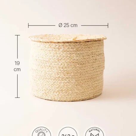 Heller Korb mit Deckel, D25cm