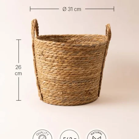 Korb, dunkel, 31x31x26cm