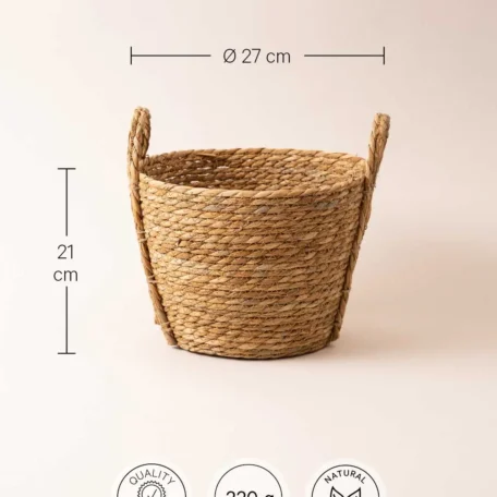 Korb, dunkel, 27x27x21cm