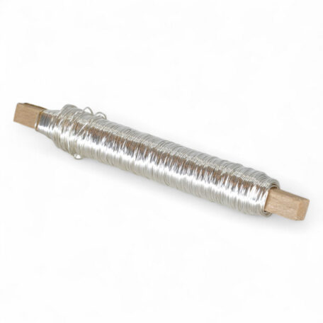 Wickeldraht 'lackiert' 0.50mm x 50m 100gr auf Holzstab Silber