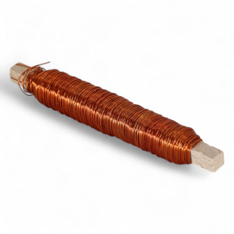 Wickeldraht 'lackiert' 0.50mm x 50m 100gr auf Holzstab Orange