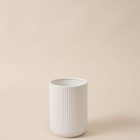 Scandi vase, rainuré, gris