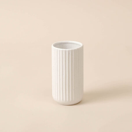 Scandi vase, rainuré, gris